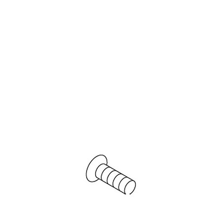 Kohler #8-32 x 1/2 in Hex Flat Machine Screw, Plain Steel 1015097